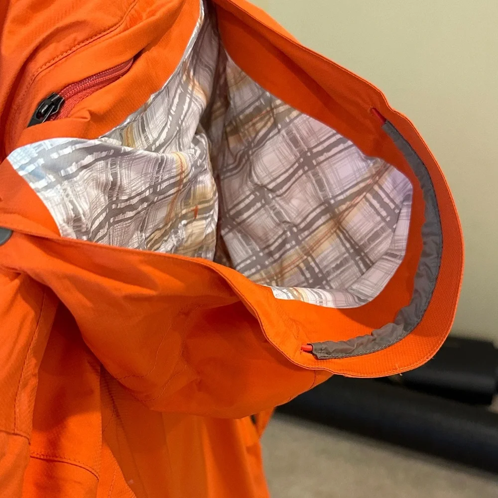 REI Orange Trench Coat Weather-Resistant Long Sleeve - Picture 7 of 8
